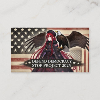 Stop Project 2025 - Defend Democracy Business Card