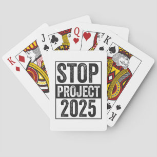 Stop Project 2025 Trump Harris American Patroitic Playing Cards