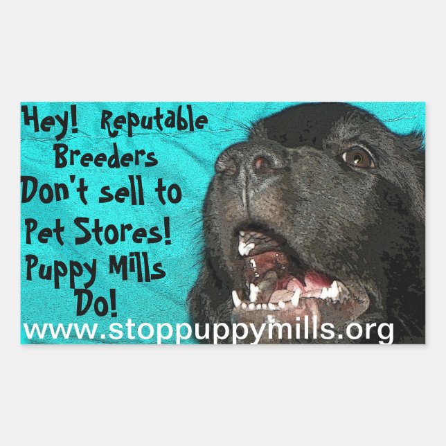 Stop Puppy Mills Magnet Sticker (Front)