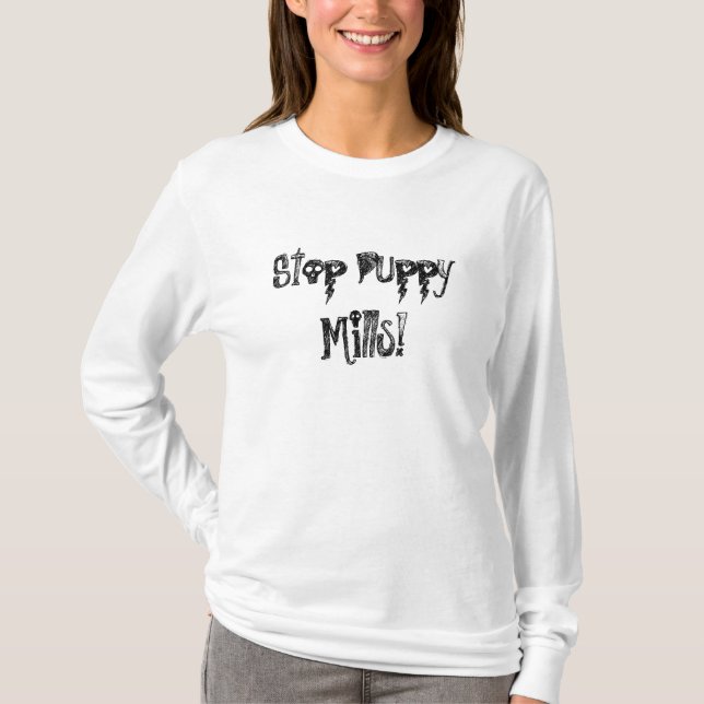 Stop Puppy Mills! T-Shirt (Front)