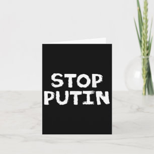 Stop Putin Anti War Protest  Card