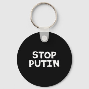 Stop Putin Anti War Protest Keychain
