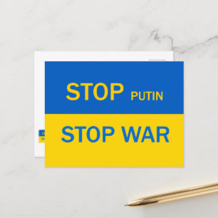 Stop Putin, Stop War Postcard! Postcard