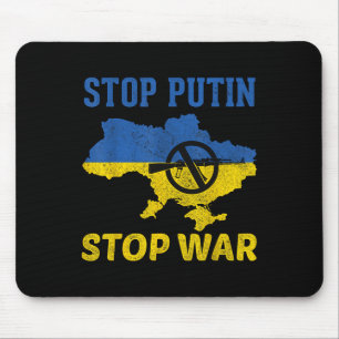 Stop Putin Stop War Stand With Ukraine Free Ukrain Mouse Pad