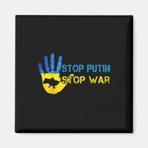 Stop Putin Stop War Support Ukraine I Stand With U Magnet