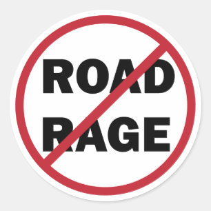 Stop Road Rage Classic Round Sticker