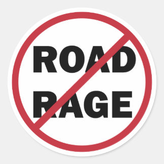 Stop Road Rage Classic Round Sticker