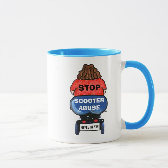 STOP SCOOTER ABUSE Avec Easy 12 Step Programme Mug (Droite)