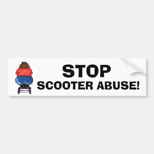 STOP SCOOTER ABUSE! Bumper Stickers (Front)