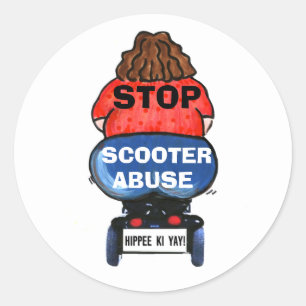STOP SCOOTER ABUSE stickers