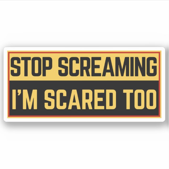 Stop screaming I'm scared too  (Front)
