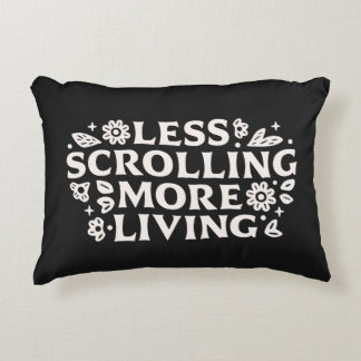 Stop scrolling doomscrolling quotes aesthetic accent pillow