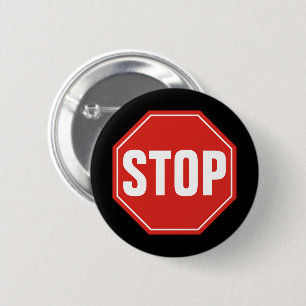 STOP Sign 2 Inch Round Button