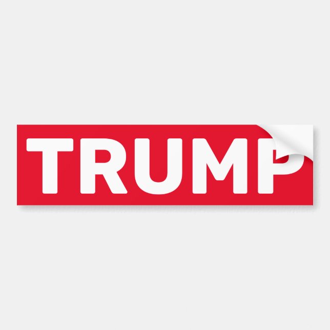 Stop Sign Addendum, Stop Trump Bumper Sticker (Front)