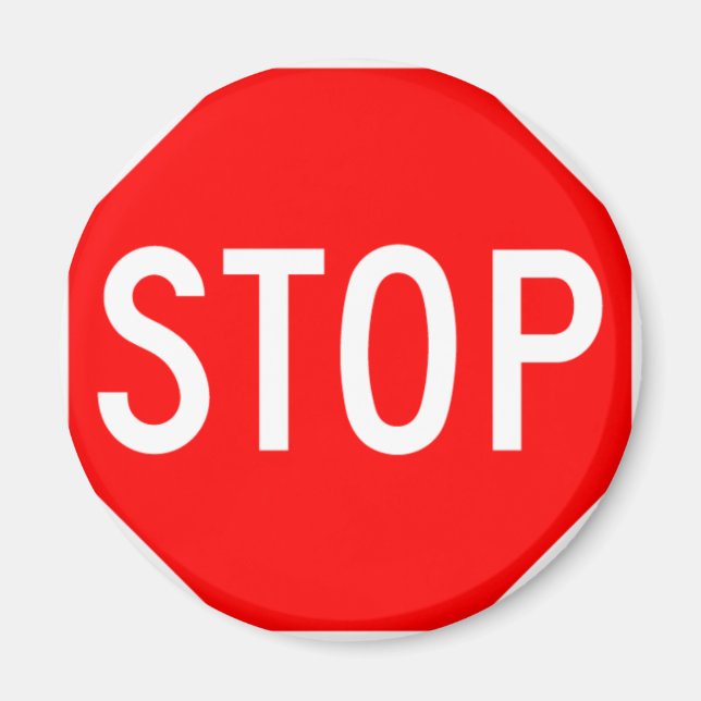 Stop Sign Customizable Magnet (Front)