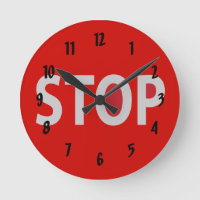STOP Sign Design Wall Clock