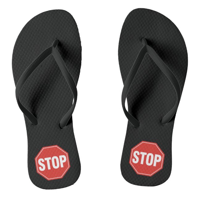 STOP Sign Flip Flops (Footbed)