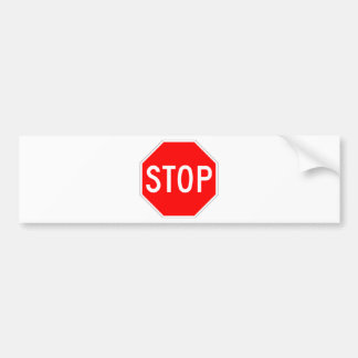 Stop Sign - Highway Hexagon Bumper Sticker