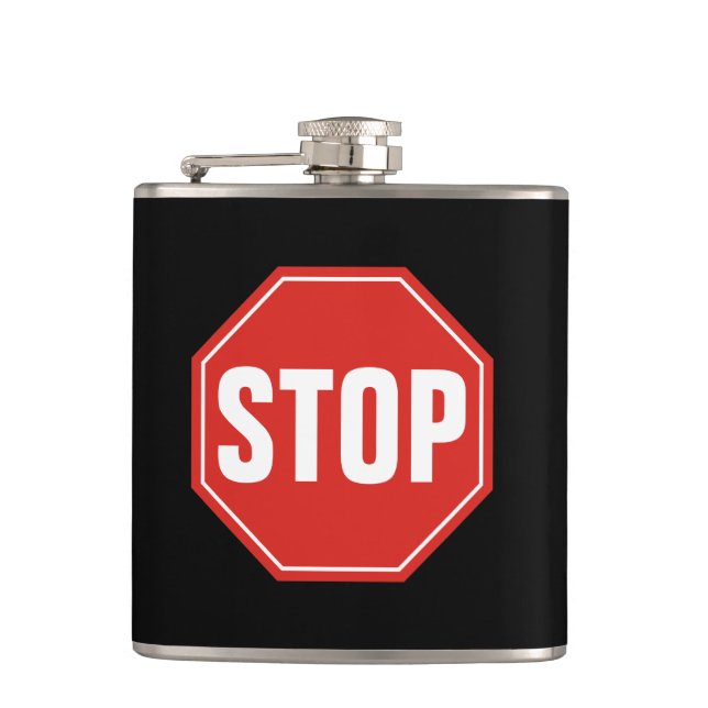 STOP Sign Hip Flask (Front)