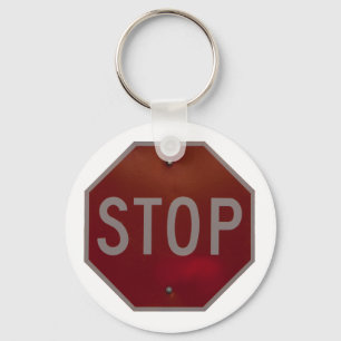 STOP SIGN KEYCHAIN
