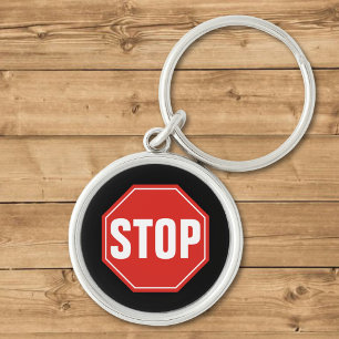STOP Sign Keychain