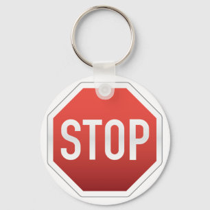 STOP sign Keychain