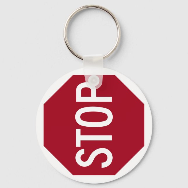 Stop Sign Keychain (Front)