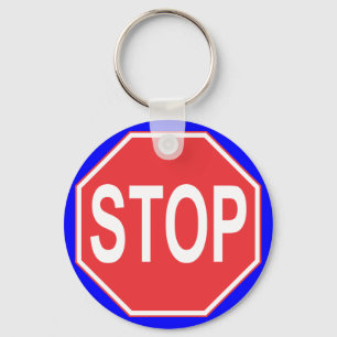 STOP SIGN KEYCHAIN