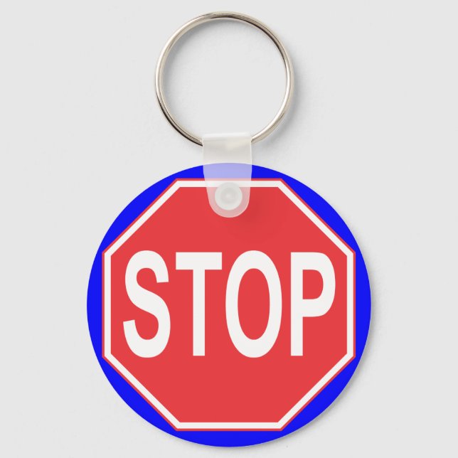 STOP SIGN KEYCHAIN (Front)
