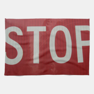 Stop Sign Kitchen Towel