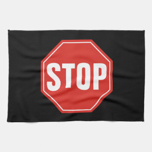 STOP Sign Kitchen Towel