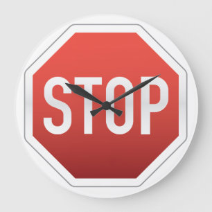 STOP sign Large Clock