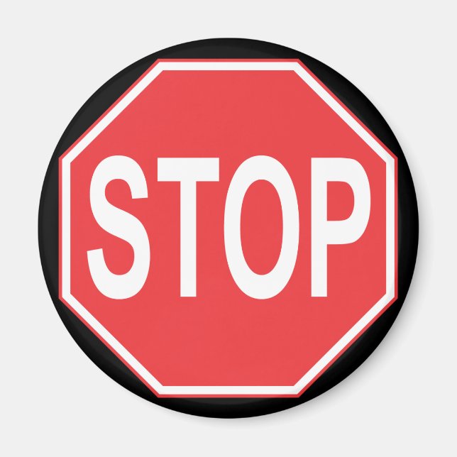 stop sign magnet (Front)