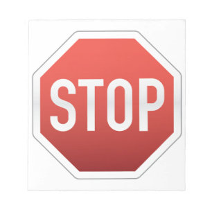 STOP sign Notepad