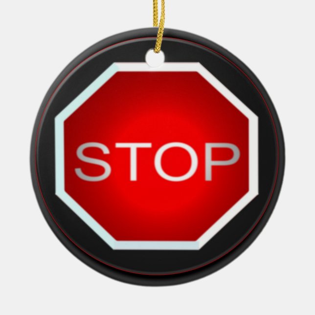 Stop Sign Ornament (Front)