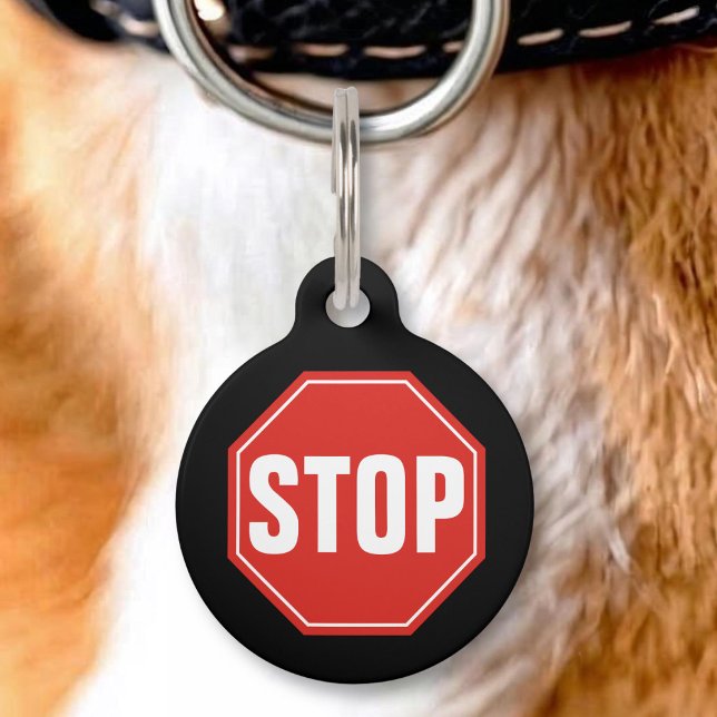 STOP Sign Pet ID Tag (Creator Uploaded)