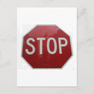 Stop Sign Postcard