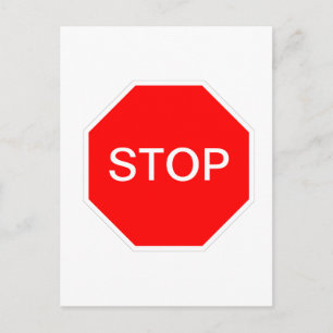 Stop Sign Postcard