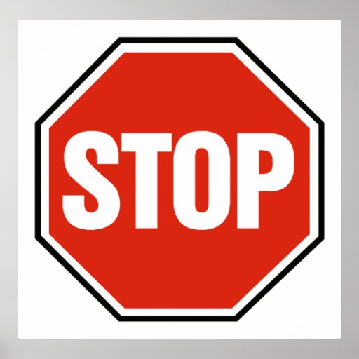 stop sign poster zazzle