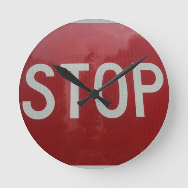 Stop Sign Round Clock (Front)