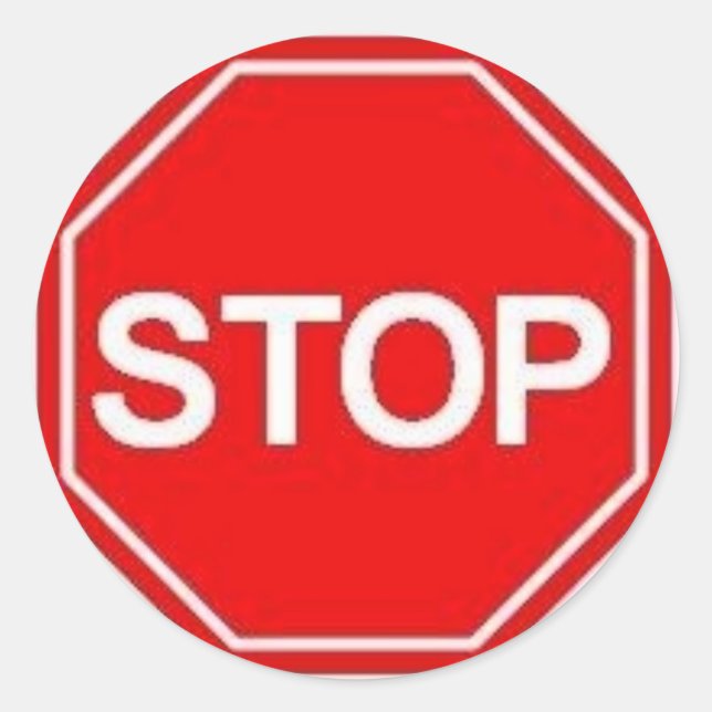 Stop Sign Sticker (Front)