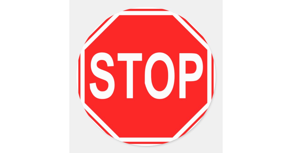 Stop Sign stickers Zazzle