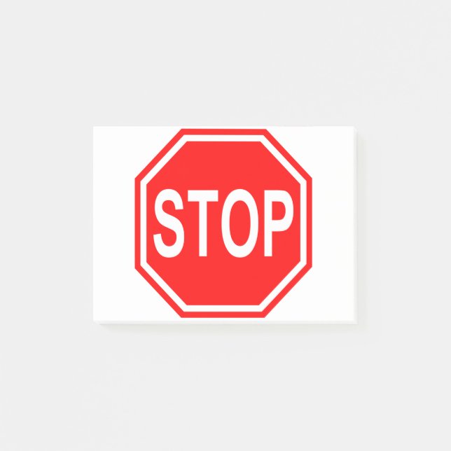 STOP Sign Stop Symbol Stop Icon Red Stop Sign Post-it Notes (Front)