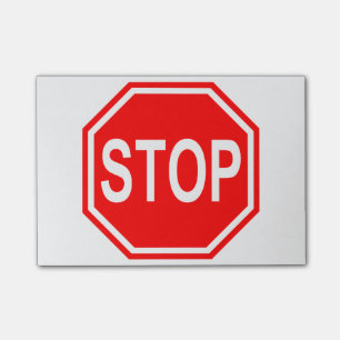 STOP Sign Stop Symbol Stop Icon Red Stop Sign Post-it Notes