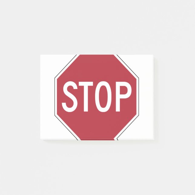 Stop sign symbol post-it notes (Front)