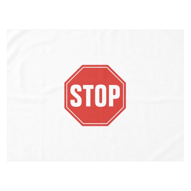 STOP Sign Tablecloth (Front (Horizontal))