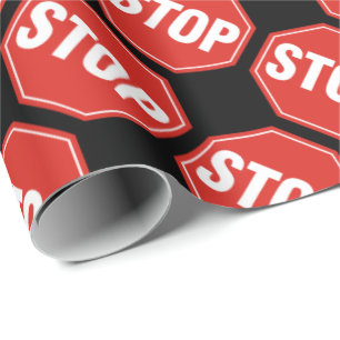 STOP Sign Wrapping Paper