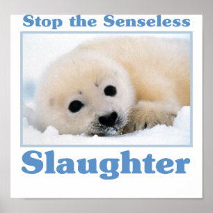 Stop slaughter-seals poster