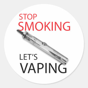 Stop smoking classic round sticker