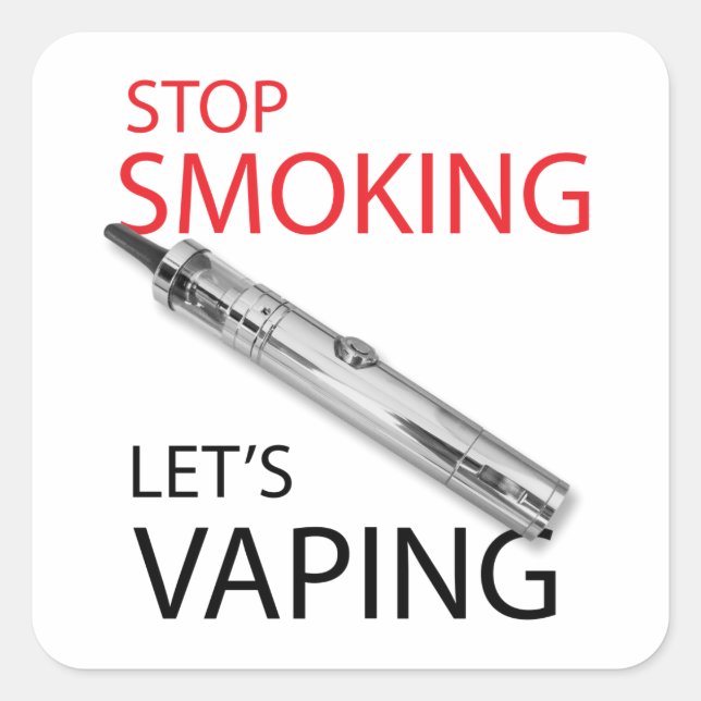 Stop smoking square sticker (Front)